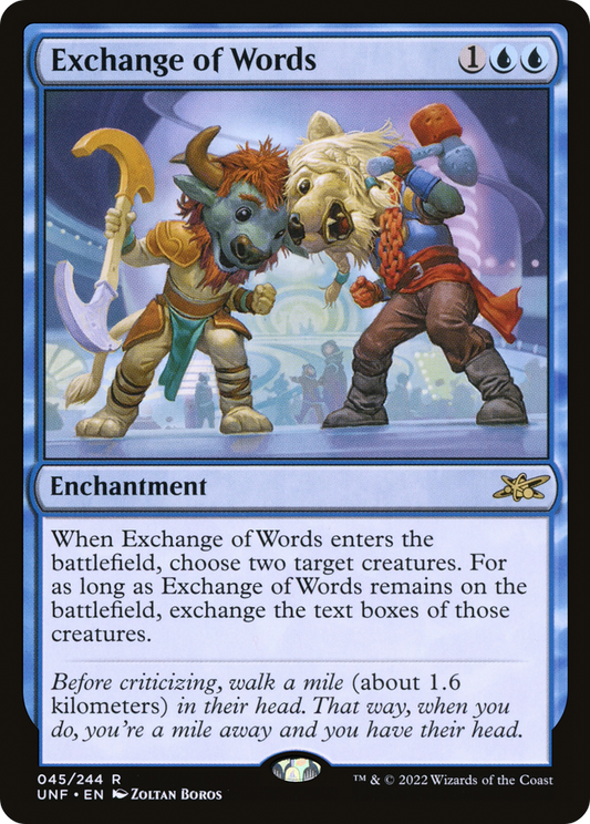 Exchange of Words (UNF-045) (Foil)
