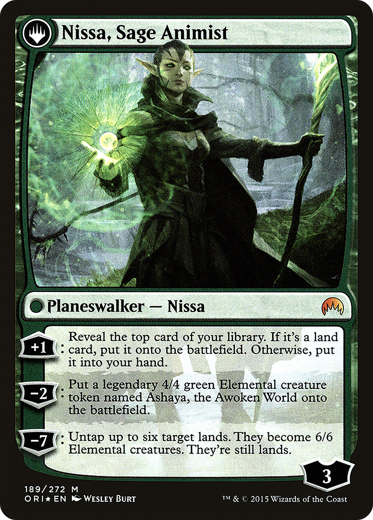 Nissa, Vastwood Seer // Nissa, Sage Animist (PRE-189S) (Foil)