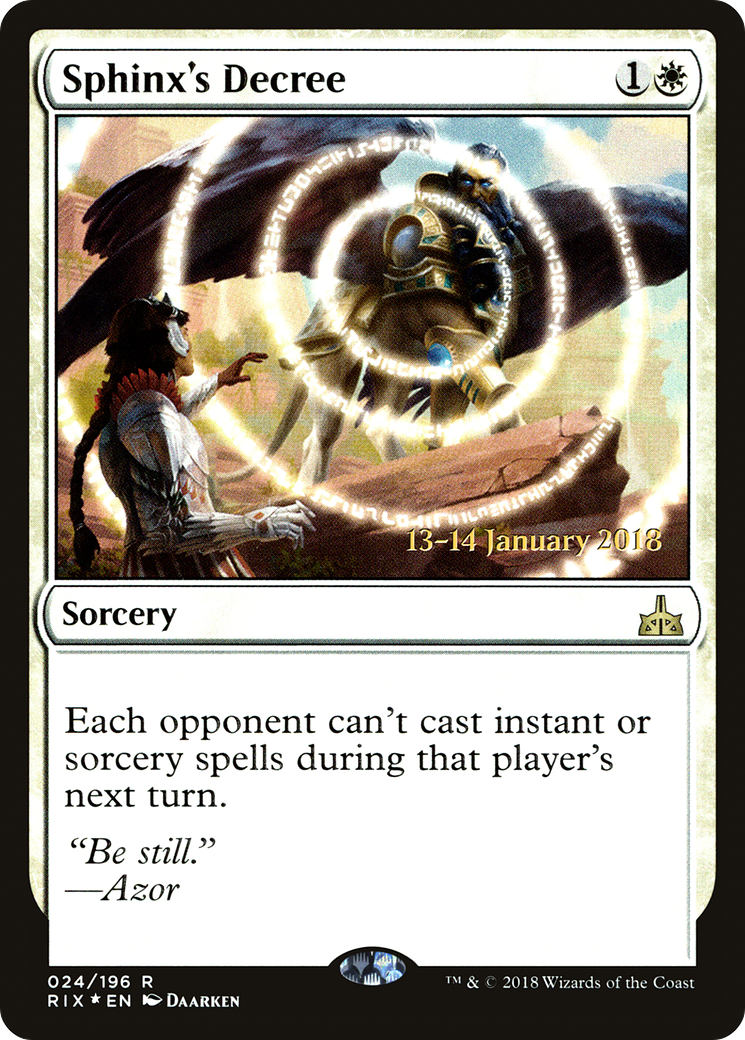 Sphinx's Decree (PRE-24S) (Foil)