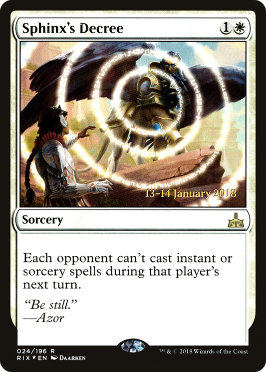 Sphinx's Decree (PRE-24S) (Foil)