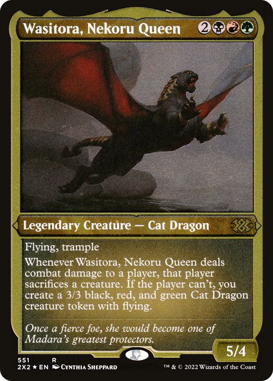 Wasitora, Nekoru Queen (2X2-551) (Etched Foil)