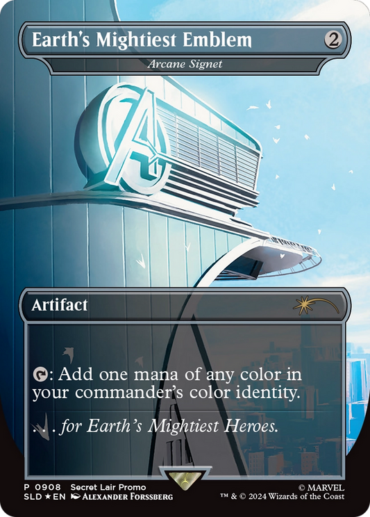 Earth's Mightiest Emblem / Arcane Signet (SLD-908) (Borderless) (Foil)