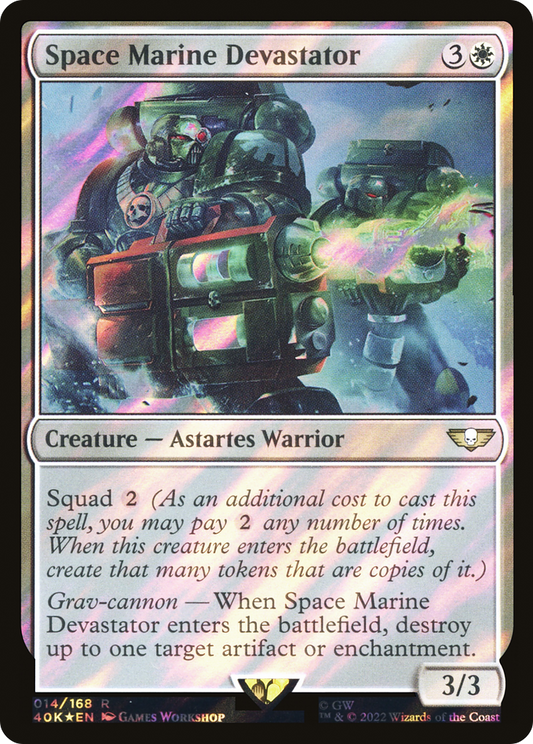 Space Marine Devastator (40K-14★) (Surge Foil)
