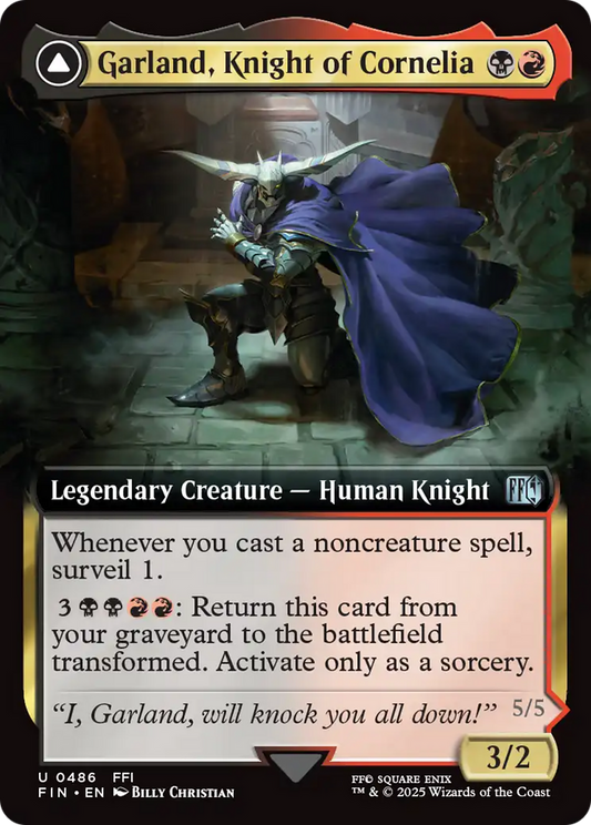 Garland, Knight of Cornelia // Chaos, the Endless (FIN-486) (Extended Art)