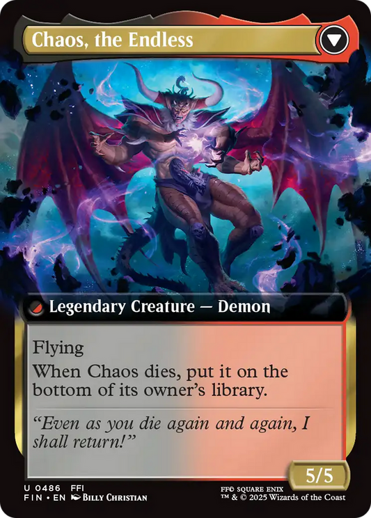 Garland, Knight of Cornelia // Chaos, the Endless (FIN-486) (Extended Art)
