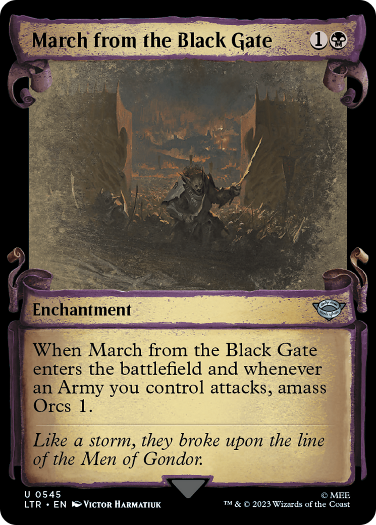 March from the Black Gate (LTR-545) (Showcase) (Scroll) (Foil)