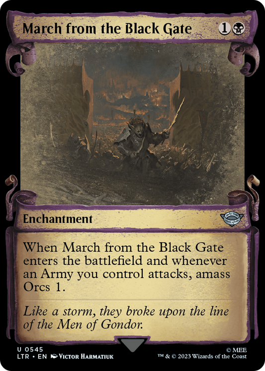 March from the Black Gate (LTR-545) (Showcase) (Scroll) (Foil)