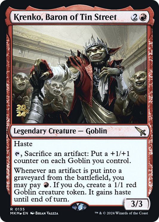 Krenko, Baron of Tin Street (PRE-135S) (Foil)