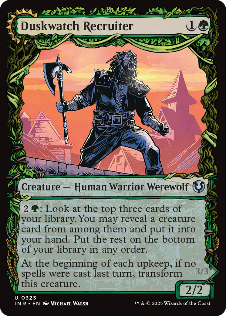 Duskwatch Recruiter // Krallenhorde Howler (INR-323) (Showcase) (Foil)