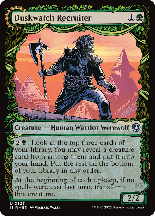 Duskwatch Recruiter // Krallenhorde Howler (INR-323) (Showcase) (Foil)