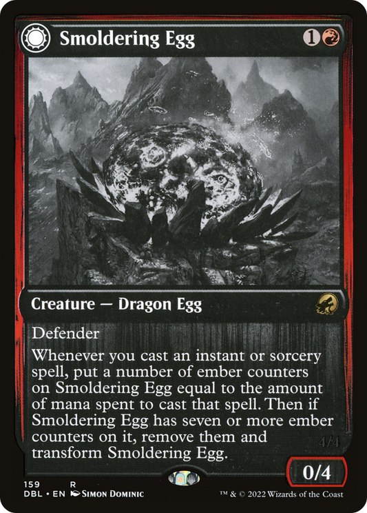 Smoldering Egg // Ashmouth Dragon (DBL-159) (Foil)