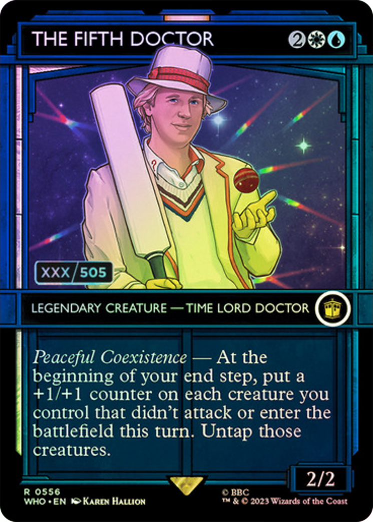 The Fifth Doctor (WHO-556Z) (Showcase) (Borderless) (Foil) (Serialized)