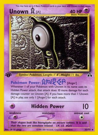 Unown [A] (33) (N2-033) (Unlimited)