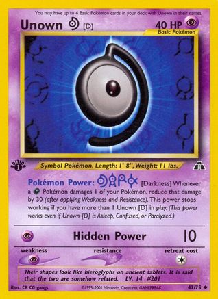 Unown [D] (N2-047) (Unlimited)