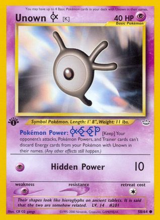 Unown [K] (N3-058) (1st Edition)