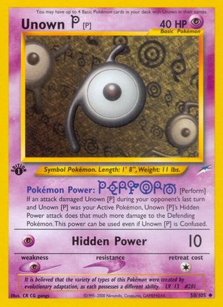 Unown [P] (N4-058) (1st Edition)