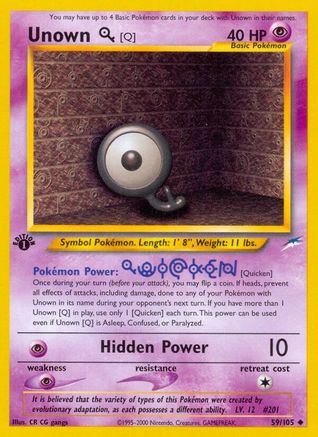 Unown [Q] (N4-059) (1st Edition)