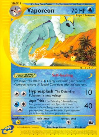 Vaporeon (SK-033) (Reverse Holofoil)