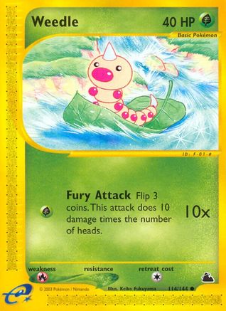 Weedle (114) (SK-114) (Reverse Holofoil)