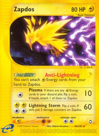 Zapdos (AQ-044) (Reverse Holofoil)