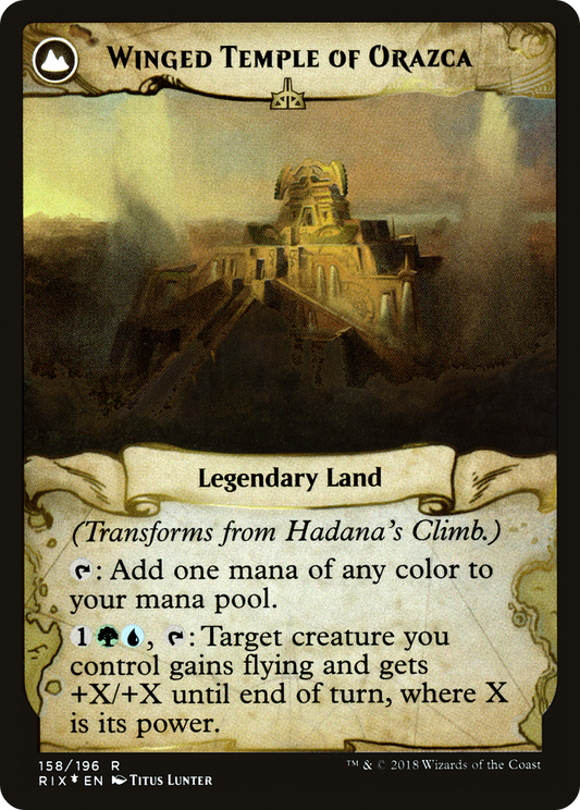 Hadana's Climb // Winged Temple of Orazca (PRE-158S) (Foil)