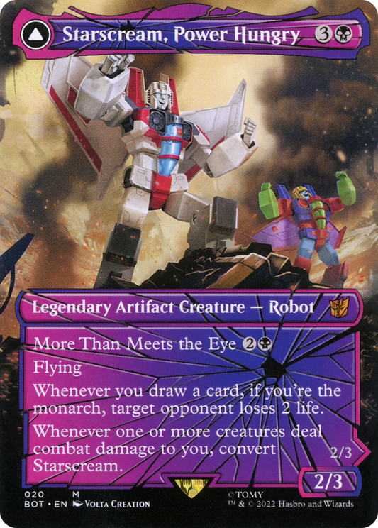 Starscream, Power Hungry // Starscream, Seeker Leader (BOT-020) (Shattered Glass) (Borderless) (Foil)