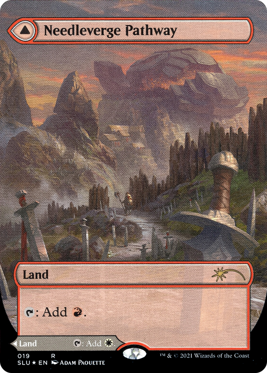 Needleverge Pathway // Pillarverge Pathway (SLU-019) (Showcase) (Borderless) (Foil)