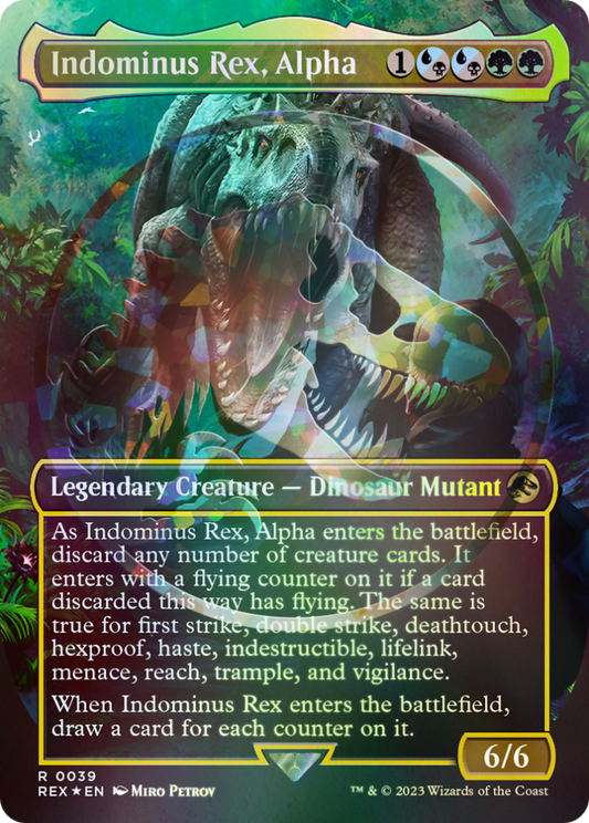 Indominus Rex, Alpha (REX-039) (Borderless) (Foil)
