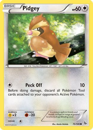 Pidgey (FLF-075) (Reverse Holofoil)