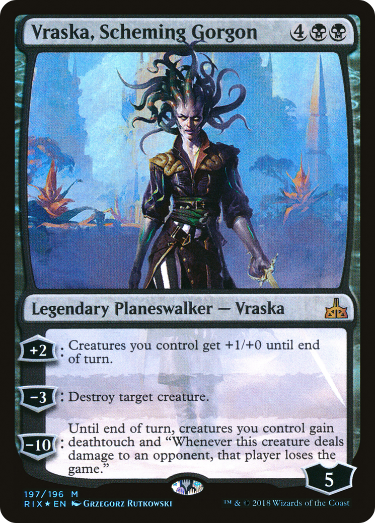 Vraska, Scheming Gorgon (RIX-197) (Foil)