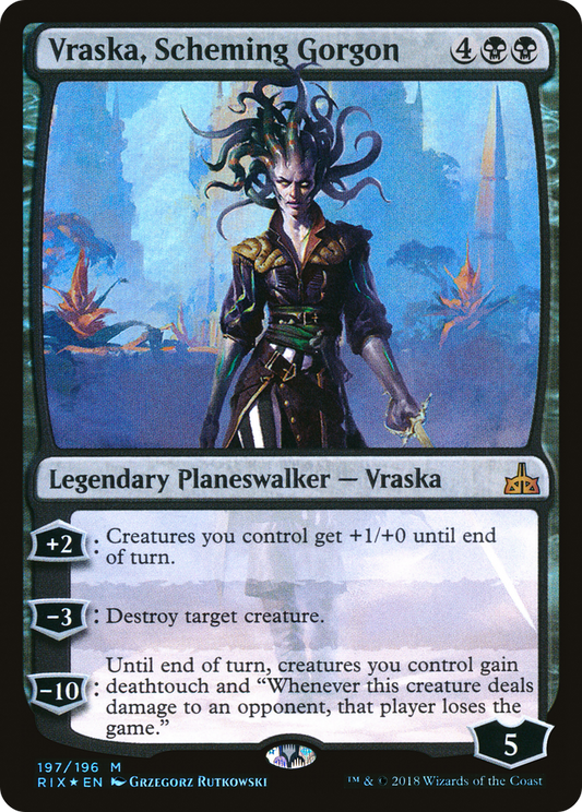 Vraska, Scheming Gorgon (RIX-197) (Foil)