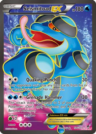 Seismitoad EX (106 Full Art) (FFI-106) (Holofoil)