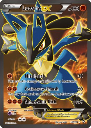 Lucario EX (107 Full Art) (FFI-107) (Holofoil)