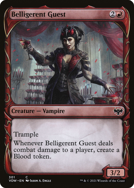 Belligerent Guest (VOW-301) (Showcase) (Foil)