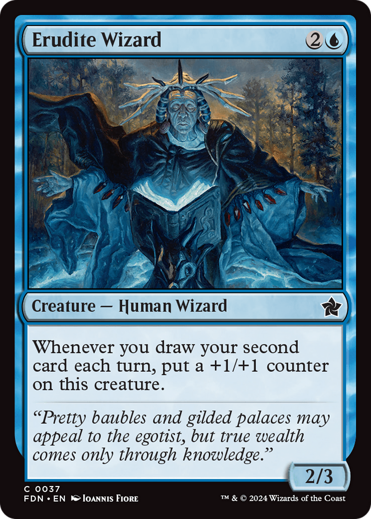 Erudite Wizard (FDN-037) (Foil)