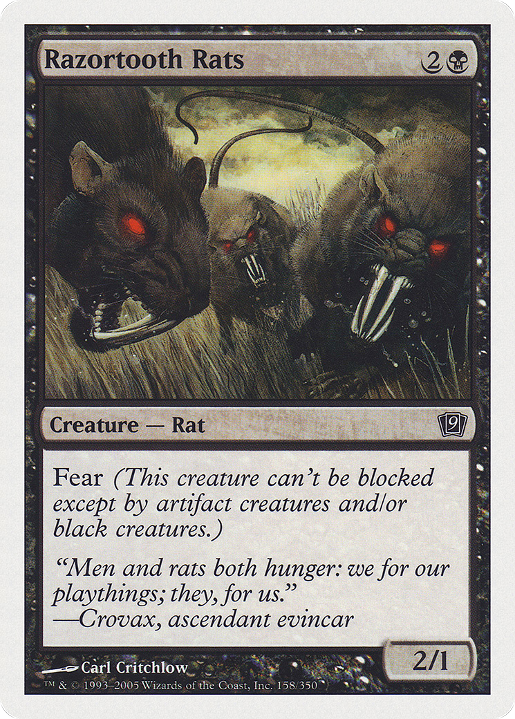 Razortooth Rats (9ED-158★) (Foil)