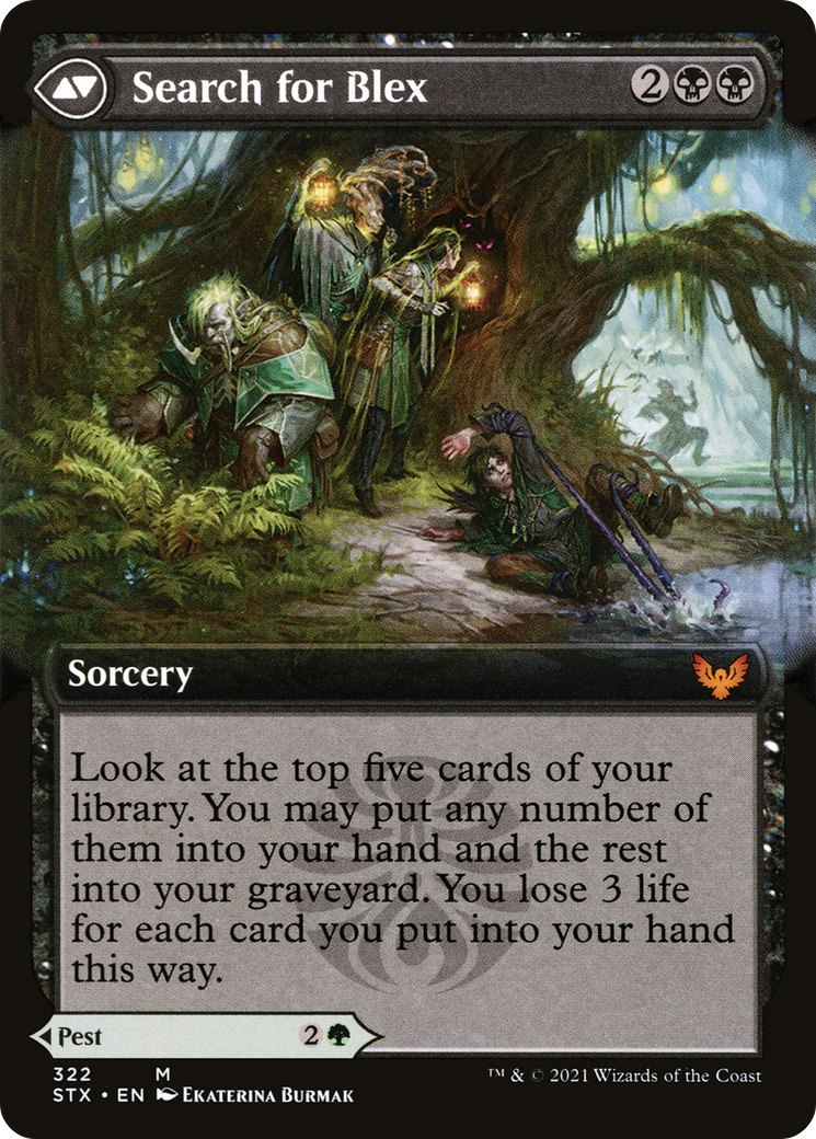 Blex, Vexing Pest // Search for Blex (STX-322) (Extended Art) (Foil)