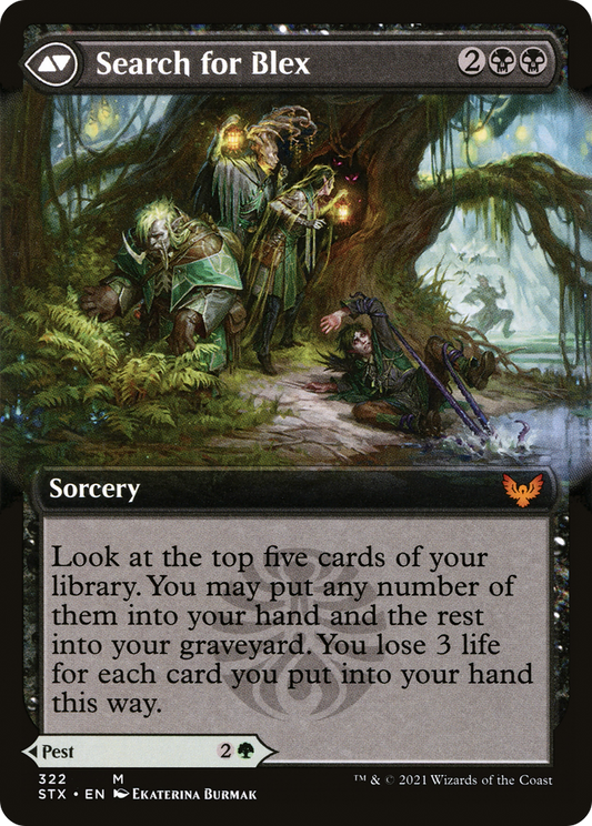Blex, Vexing Pest // Search for Blex (STX-322) (Extended Art) (Foil)
