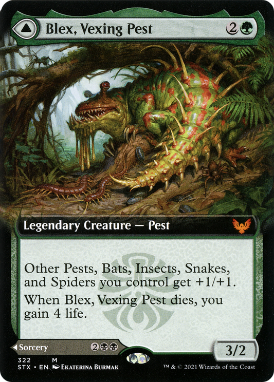 Blex, Vexing Pest // Search for Blex (STX-322) (Extended Art) (Foil)