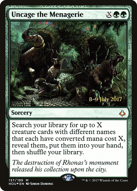 Uncage the Menagerie (PRE-137S) (Foil)