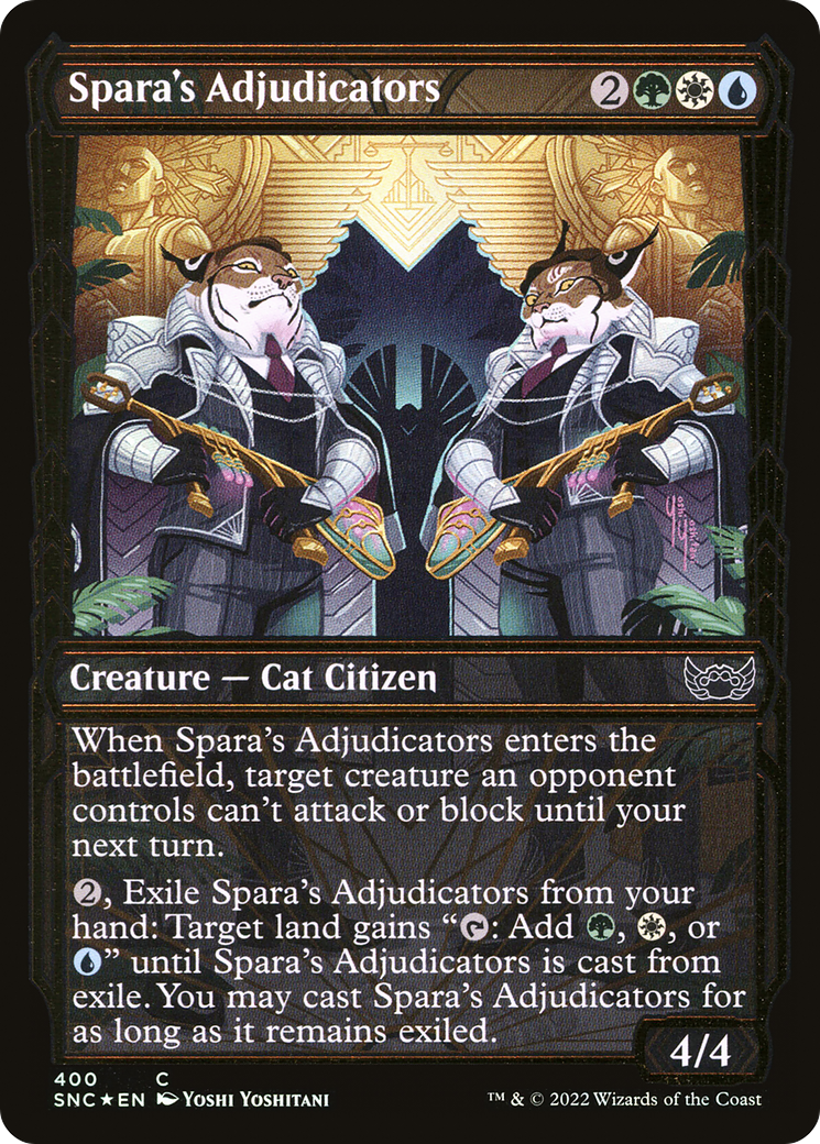 Spara's Adjudicators (SNC-400) (Showcase) (Gilded Foil)