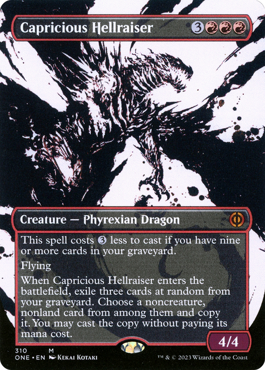 Capricious Hellraiser (ONE-310) (Showcase) (Borderless) (Foil)
