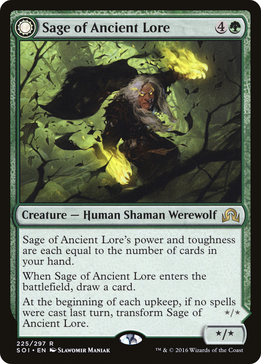Sage of Ancient Lore // Werewolf of Ancient Hunger (SOI-225) (Foil)