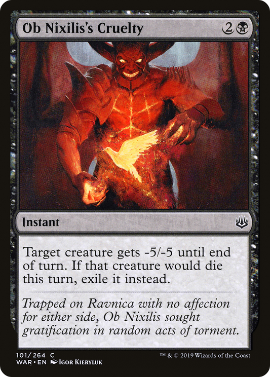 Ob Nixilis's Cruelty (WAR-101) (Foil)