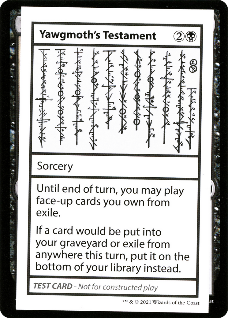 Yawgmoth's Testament (CMB1-052)