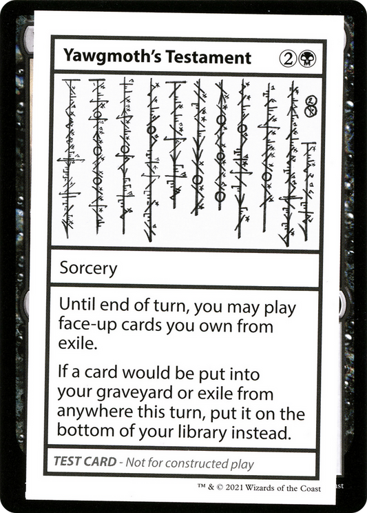 Yawgmoth's Testament (CMB1-052)