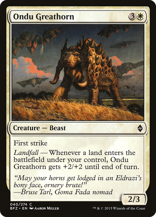 Ondu Greathorn (BFZ-040) (Foil)