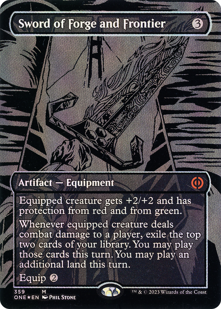 Sword of Forge and Frontier (ONE-359) (Borderless) (Raised Foil)