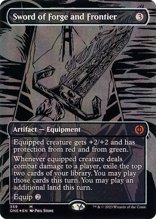 Sword of Forge and Frontier (ONE-359) (Borderless) (Raised Foil)