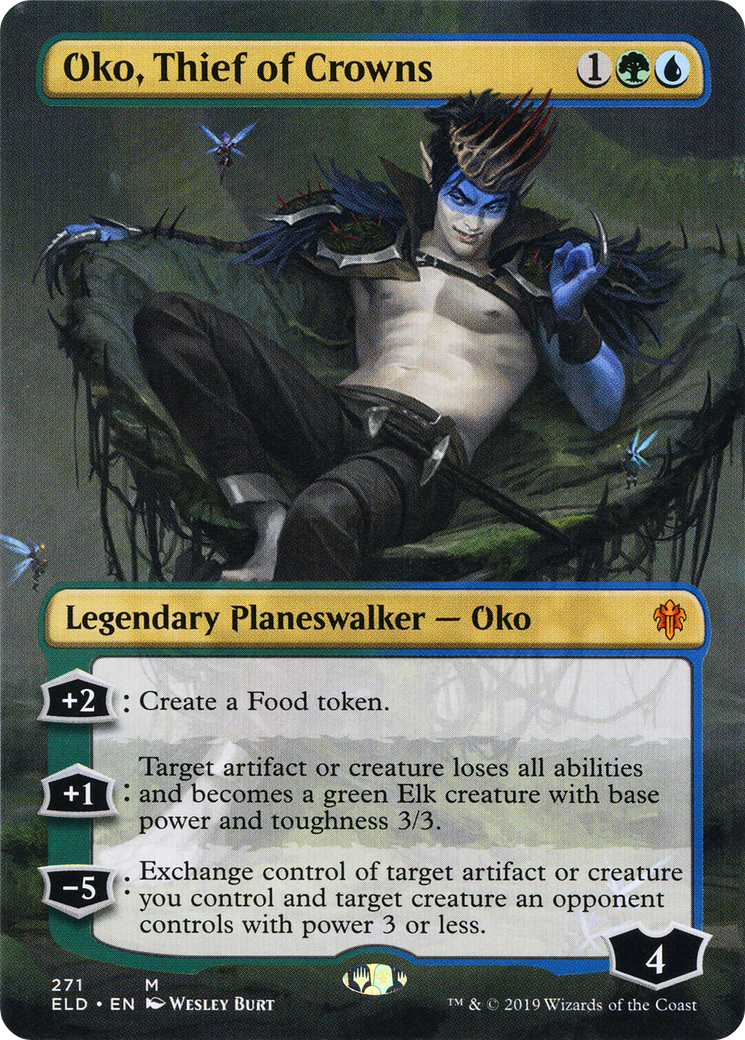 Oko, Thief of Crowns (ELD-271) (Borderless) (Foil)